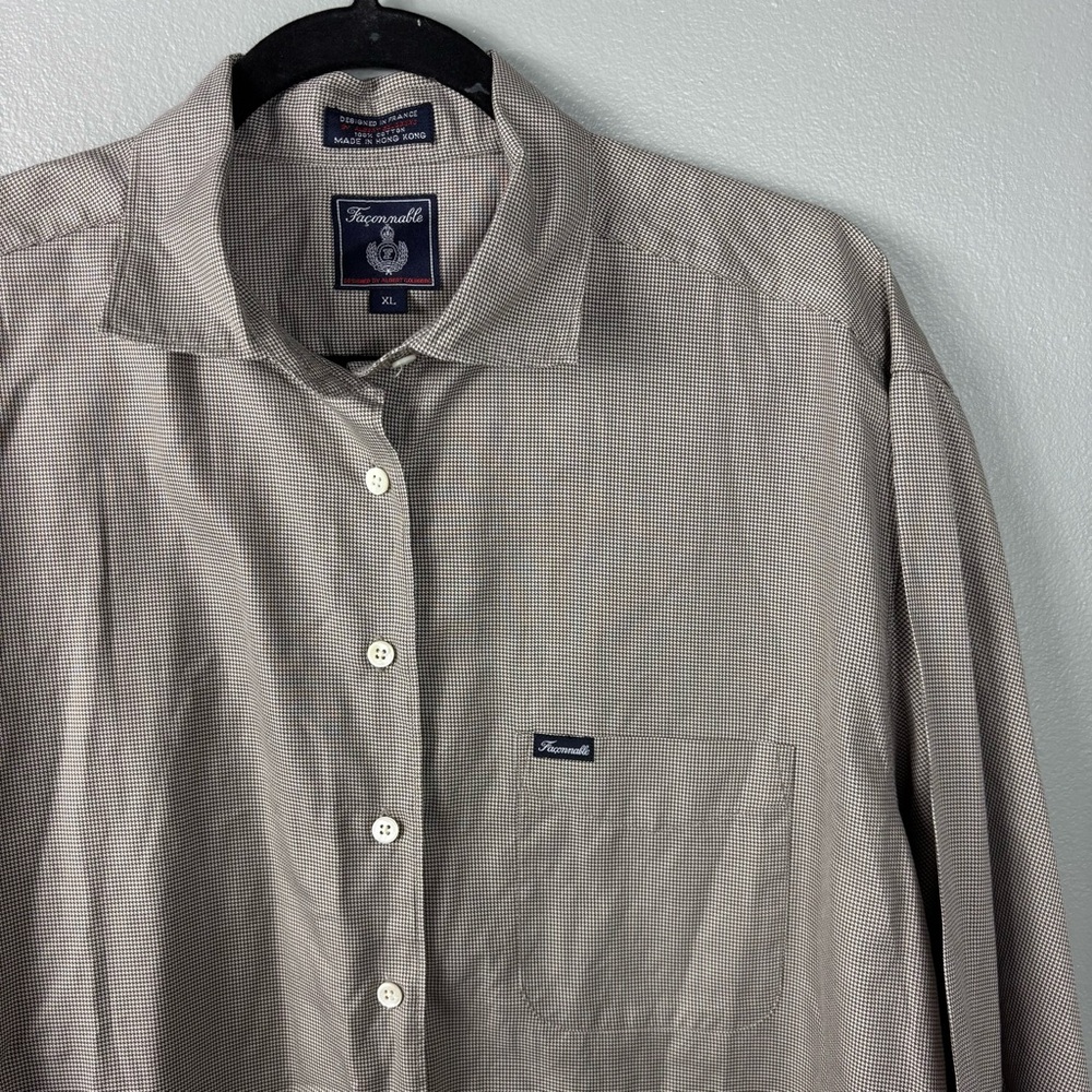 Faconnable Micro‎ Houndstooth Button Down Shirt S… - image 2